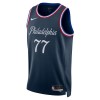 Dres Philadelphia 76ers VJ Edgecombe Nike 2025-26 City Edition Navy Swingman